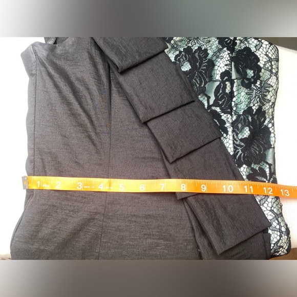 Jessica McClintock Formal Gown One Shoulder Lace Size 6 Bodycon - Picture 14 of 16